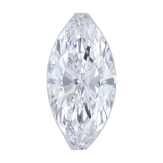 1.35 ct marquise lab-grown diamond, D color, VVS2 clarity, IGI certified, still from its 360° video