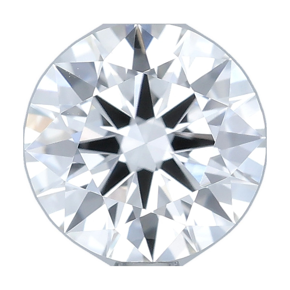 1.36 ct round lab-grown diamond, D color, VVS2 clarity, IGI certified, still from its 360° video