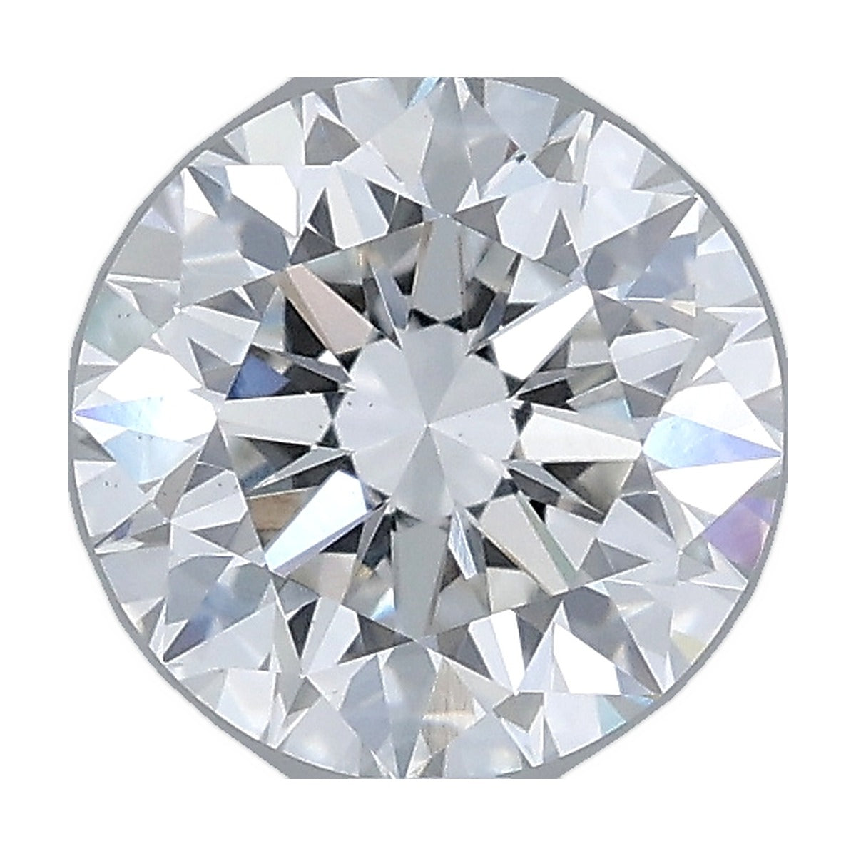 1.36 ct round lab-grown diamond, F color, VS1 clarity, IGI certified, still from its 360° video