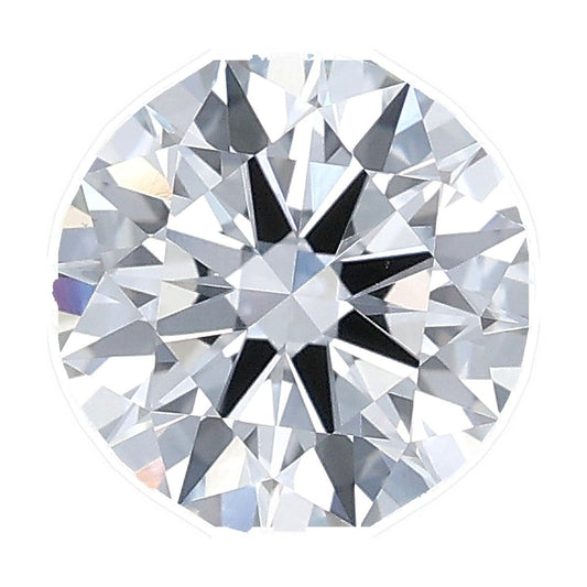 1.36 ct round lab-grown diamond, G color, VVS2 clarity, IGI certified, still from its 360° video