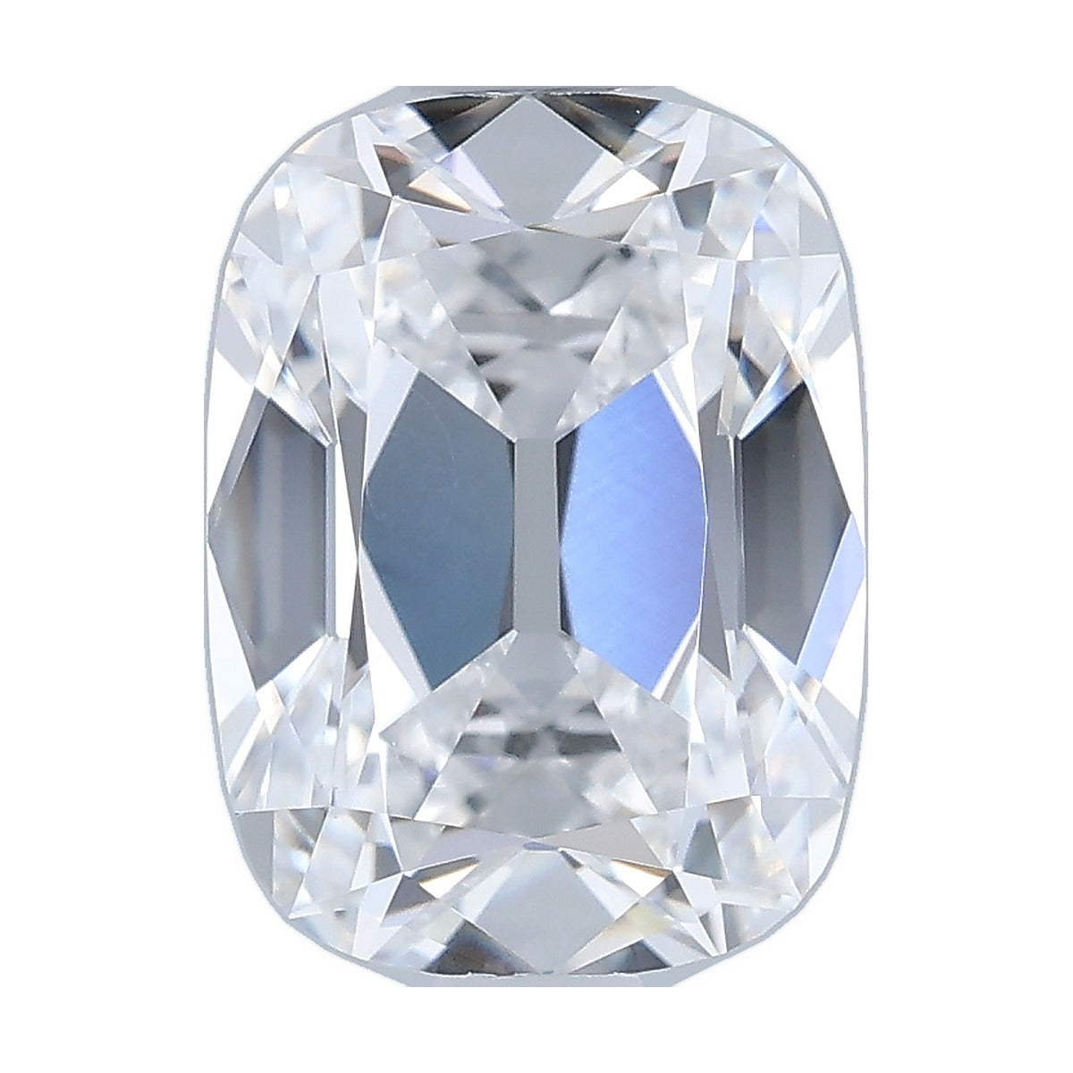 1.37 ct elongated old mine cushion lab-grown diamond, D color, VVS2 clarity, IGI certified, still from its 360° video