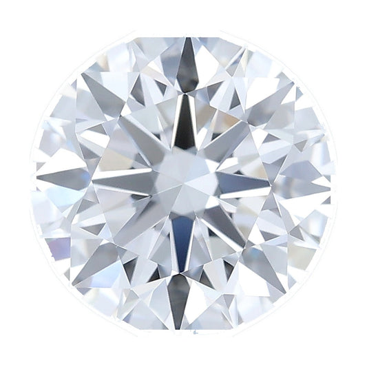 1.37 ct round lab-grown diamond, D color, VVS2 clarity, IGI certified, still from its 360° video