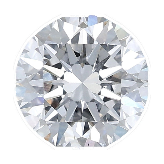 1.37 ct round lab-grown diamond, F color, VS1 clarity, IGI certified, still from its 360° video