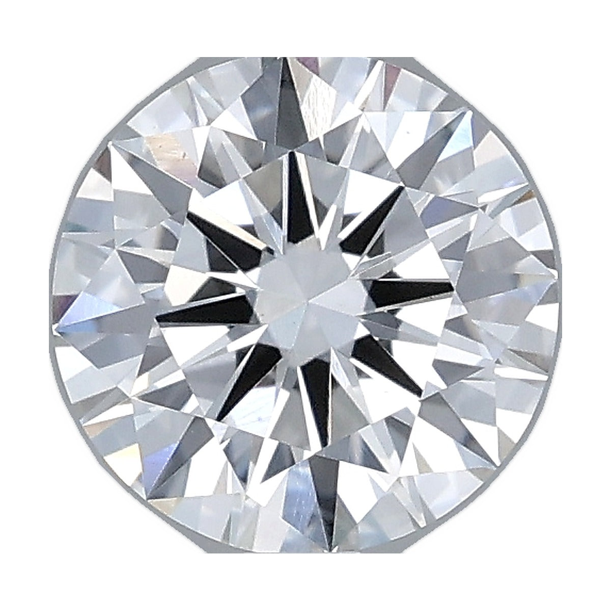 1.37 ct round lab-grown diamond, F color, VS1 clarity, IGI certified, still from its 360° video