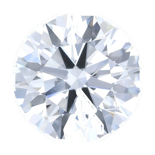 1.38 ct round lab-grown diamond, D color, VVS2 clarity, IGI certified, still from its 360° video