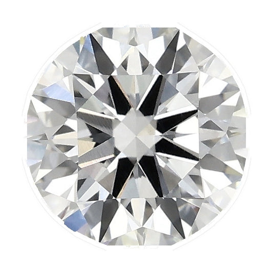 1.38 ct round lab-grown diamond, E color, VVS2 clarity, IGI certified, still from its 360° video