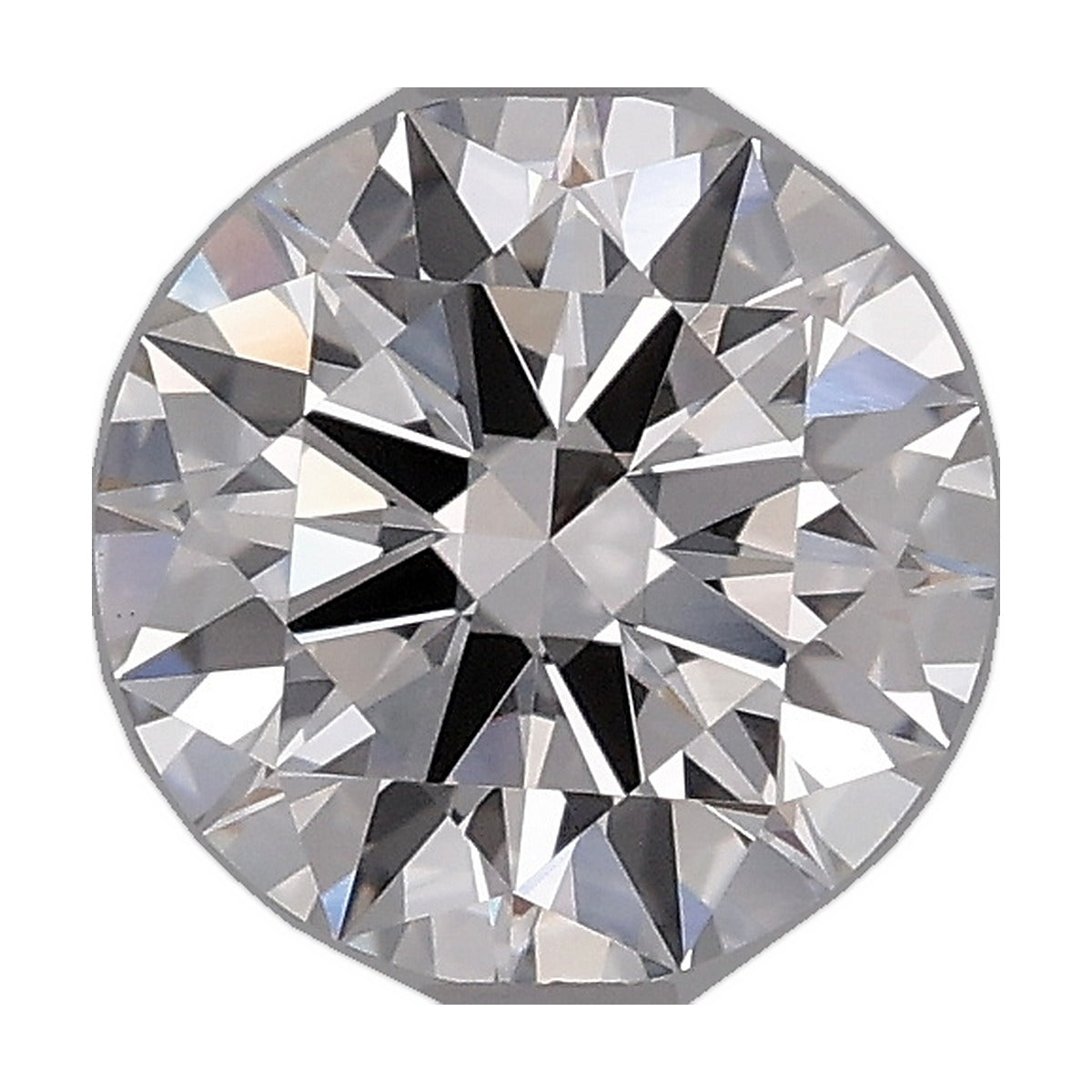 1.38 ct round lab-grown diamond, F color, VS1 clarity, IGI certified, still from its 360° video