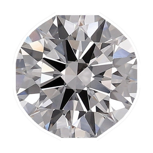 1.38 ct round lab-grown diamond, F color, VS1 clarity, IGI certified, still from its 360° video