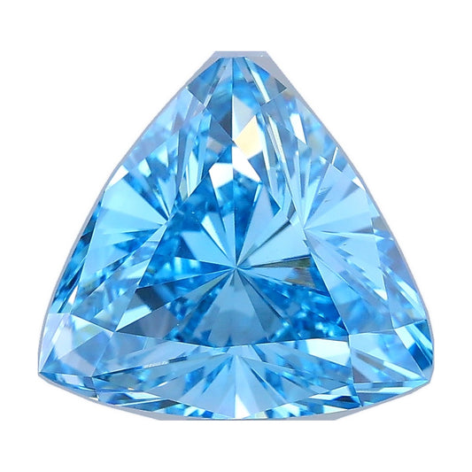 1.40 ct trillion lab-grown diamond, fancy vivid blue, VVS2 clarity, IGI certified, still from its 360° video