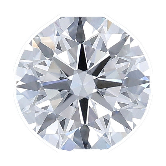 1.40 ct round lab-grown diamond, D color, VVS2 clarity, IGI certified, still from its 360° video