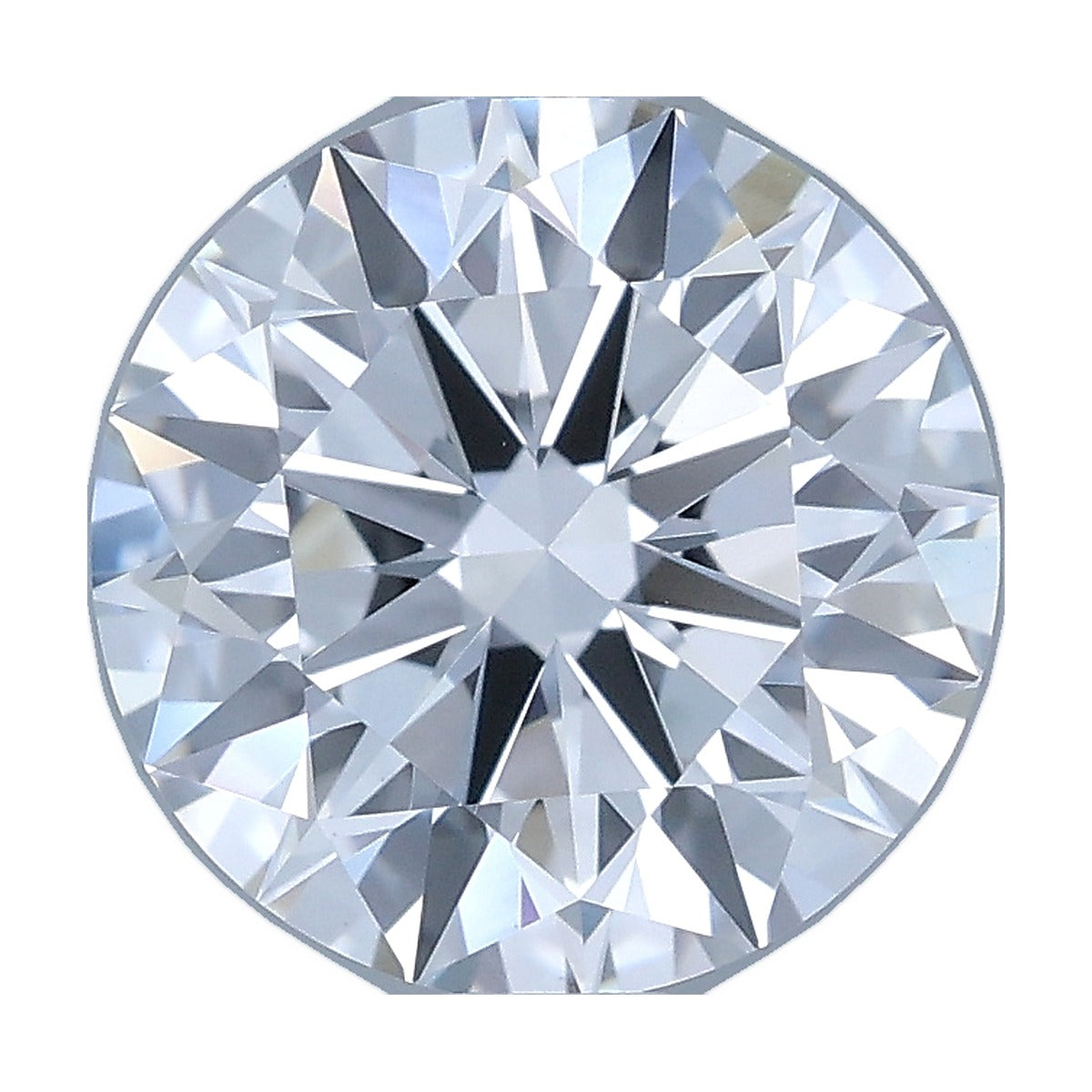 1.42 ct round lab-grown diamond, E color, VVS2 clarity, IGI certified, still from its 360° video