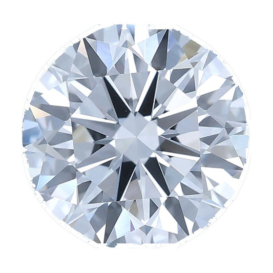 1.42 ct round lab-grown diamond, E color, VVS2 clarity, IGI certified, still from its 360° video