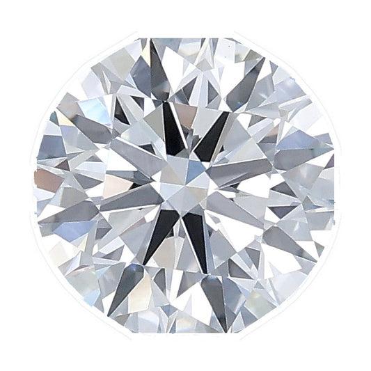 1.42 ct round lab-grown diamond, E color, VVS2 clarity, IGI certified, still from its 360° video