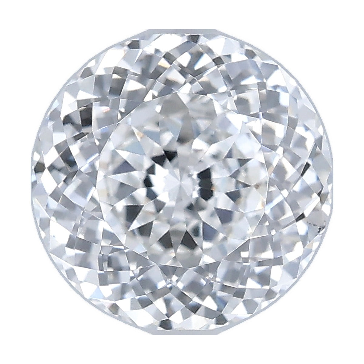 1.43 ct portuguese round lab-grown diamond, F color, VS1 clarity, IGI certified, still from its 360° video