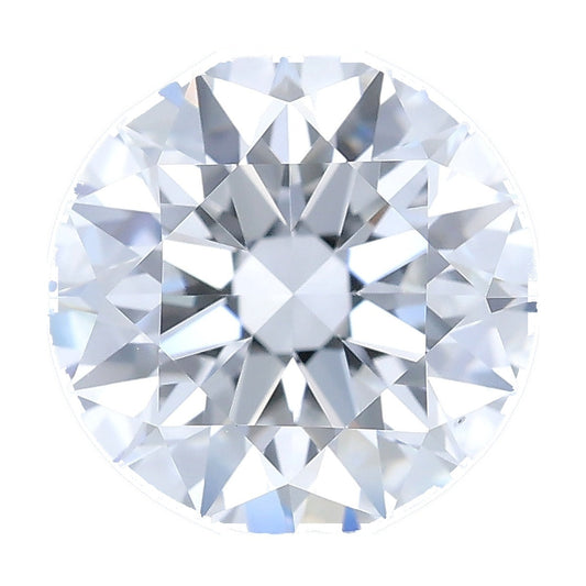 1.43 ct round lab-grown diamond, D color, VS1 clarity, IGI certified, still from its 360° video