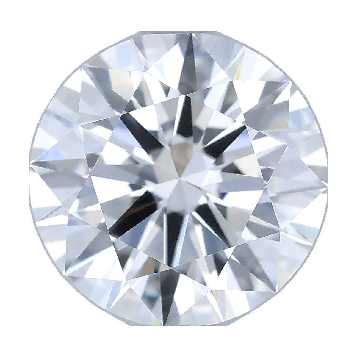 1.50 ct round lab-grown diamond, D color, VVS2 clarity, IGI certified, still from its 360° video
