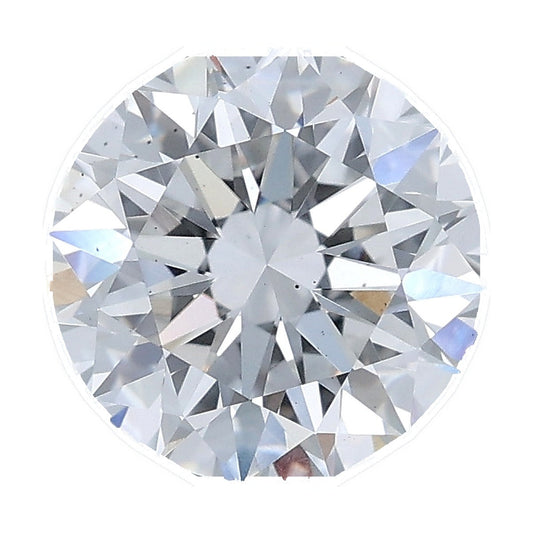 1.50 ct round lab-grown diamond, E color, VS2 clarity, IGI certified, still from its 360° video