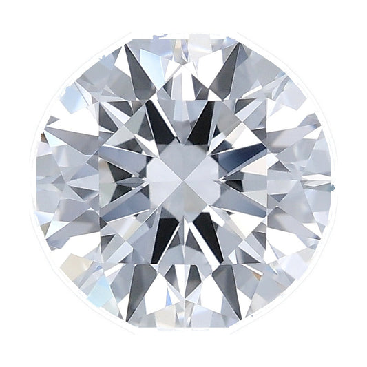 1.51 ct round lab-grown diamond, D color, VVS2 clarity, IGI certified, still from its 360° video