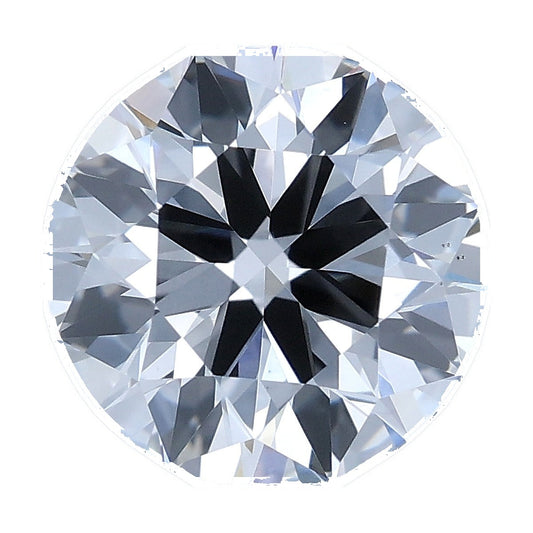 1.51 ct round lab-grown diamond, E color, VS2 clarity, IGI certified, still from its 360° video