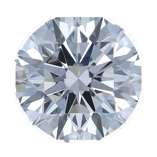 1.51 ct round lab-grown diamond, F color, VS1 clarity, IGI certified, still from its 360° video