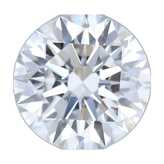 1.52 ct round lab-grown diamond, D color, IF clarity, IGI certified, still from its 360° video