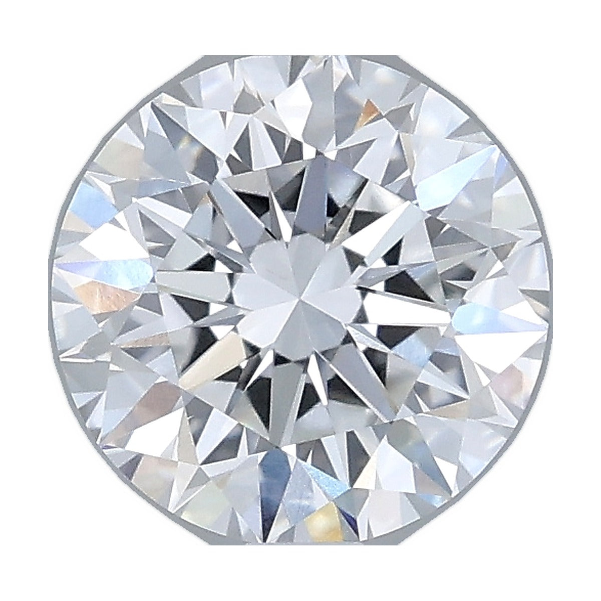 1.52 ct round lab-grown diamond, D color, VVS2 clarity, IGI certified, still from its 360° video