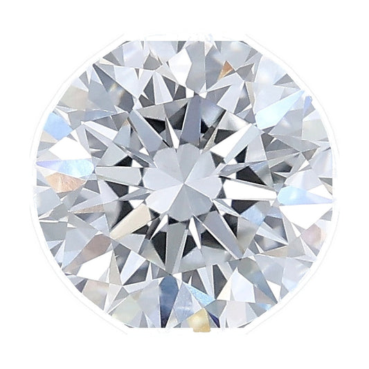 1.52 ct round lab-grown diamond, D color, VVS2 clarity, IGI certified, still from its 360° video