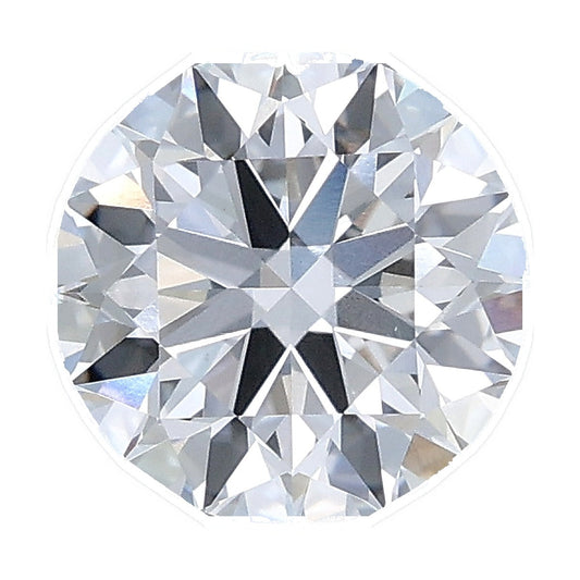 1.52 ct round lab-grown diamond, D color, VVS2 clarity, IGI certified, still from its 360° video