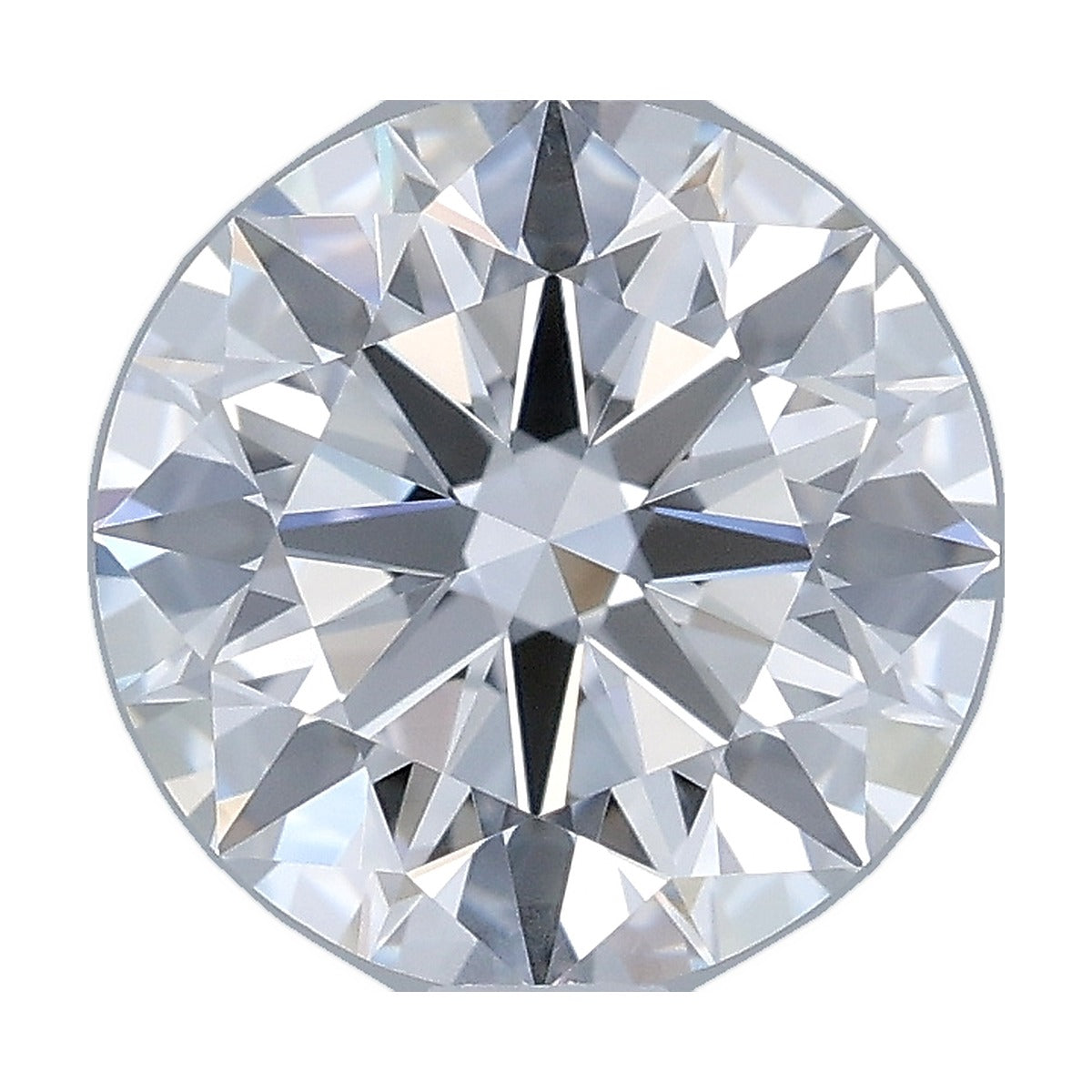 1.52 ct round lab-grown diamond, D color, VVS2 clarity, IGI certified, still from its 360° video