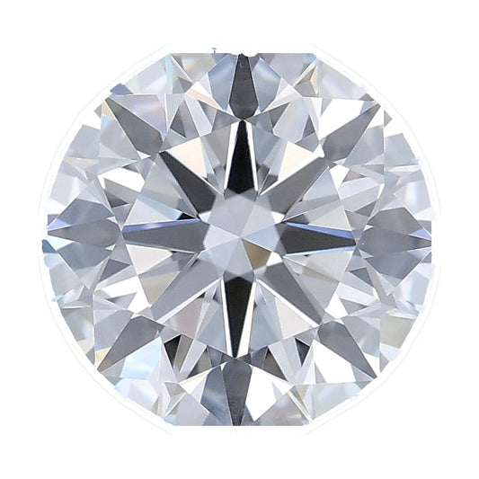 1.52 ct round lab-grown diamond, D color, VVS2 clarity, IGI certified, still from its 360° video