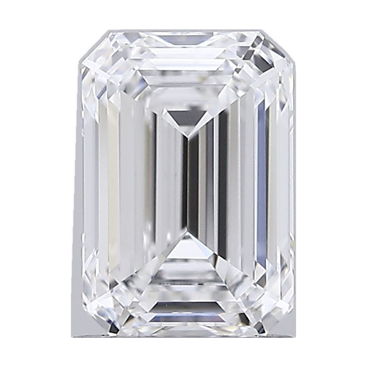 1.53 ct emerald lab-grown diamond, D color, VS1 clarity, IGI certified, still from its 360° video