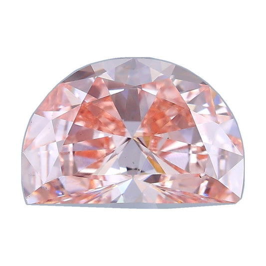 1.53 ct half moon lab-grown diamond, fancy intense pink, VS1 clarity, IGI certified, still from its 360° video