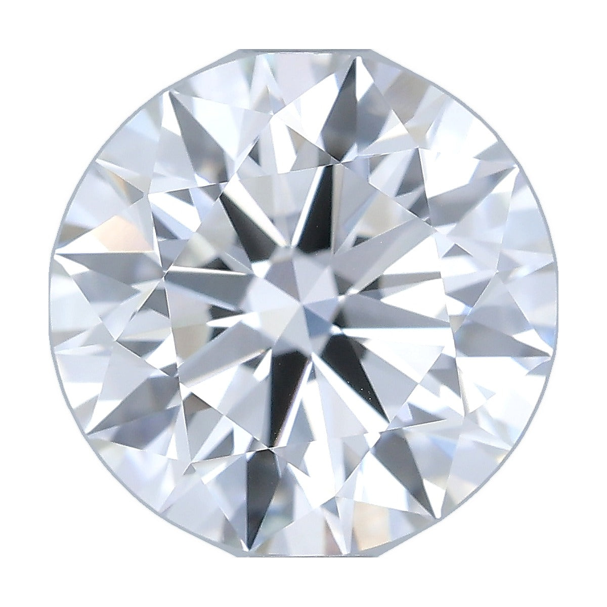 1.53 ct round lab-grown diamond, D color, VVS2 clarity, IGI certified, still from its 360° video