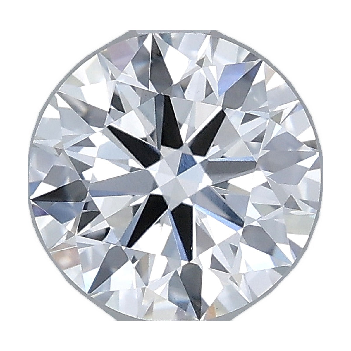 1.53 ct round lab-grown diamond, D color, VVS2 clarity, IGI certified, still from its 360° video