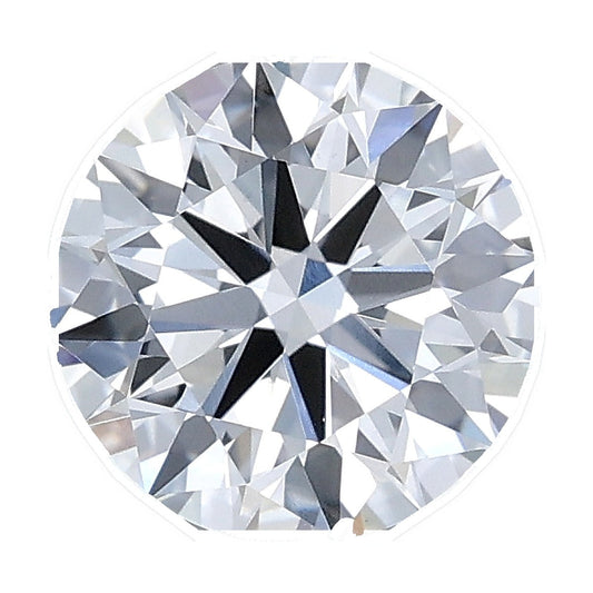 1.53 ct round lab-grown diamond, D color, VVS2 clarity, IGI certified, still from its 360° video