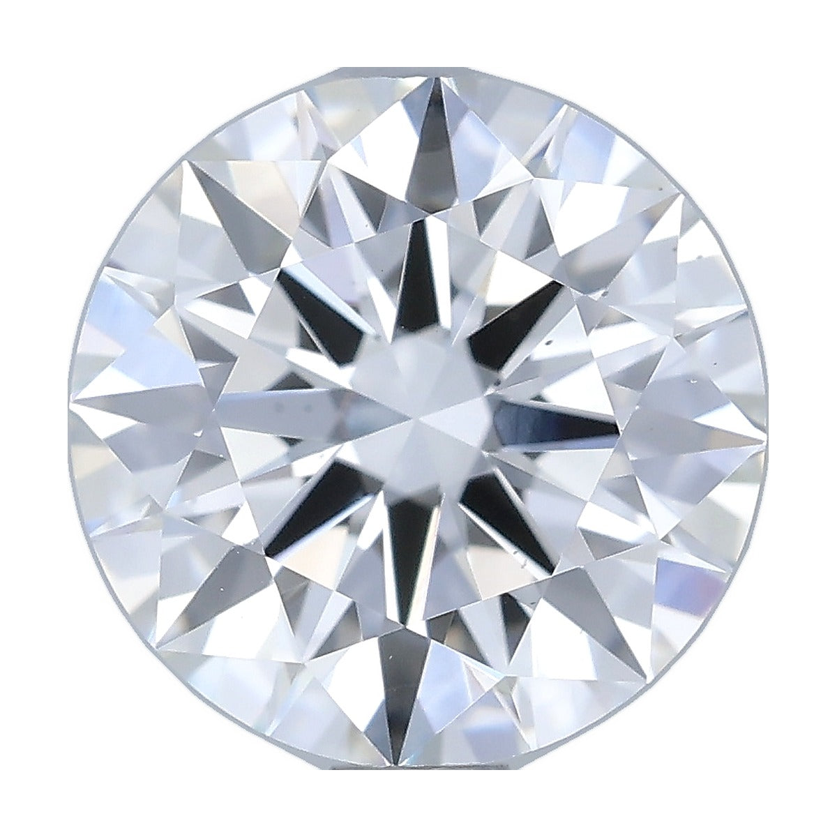 1.53 ct round lab-grown diamond, F color, VS2 clarity, IGI certified, still from its 360° video