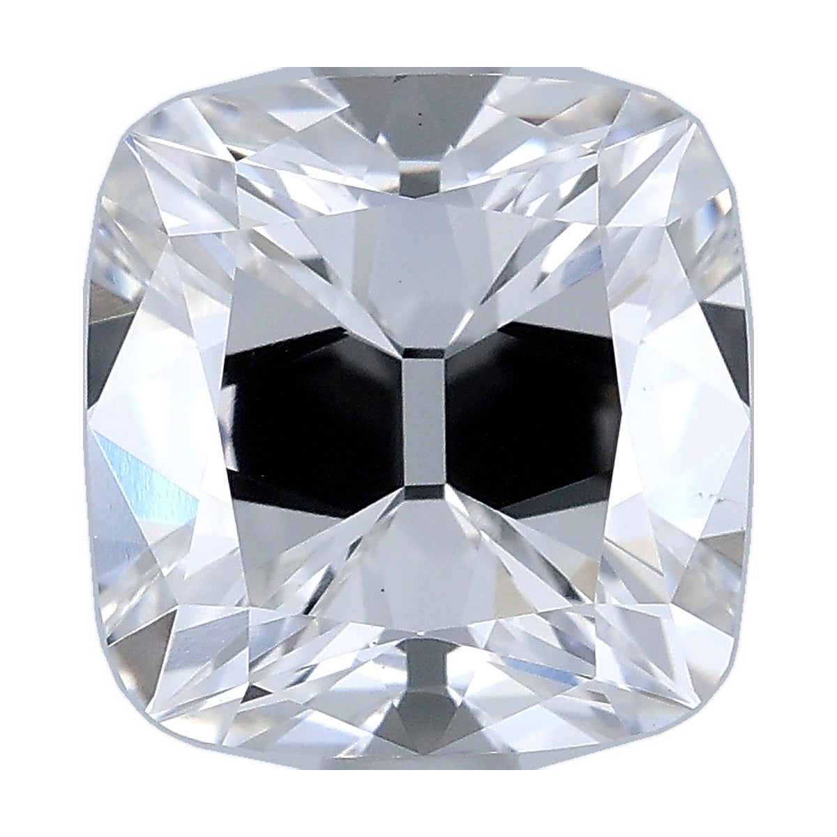 1.54 ct old mine cushion lab-grown diamond, F color, VS1 clarity, IGI certified, still from its 360° video