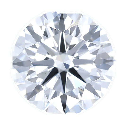 1.54 ct round lab-grown diamond, D color, VVS2 clarity, IGI certified, still from its 360° video