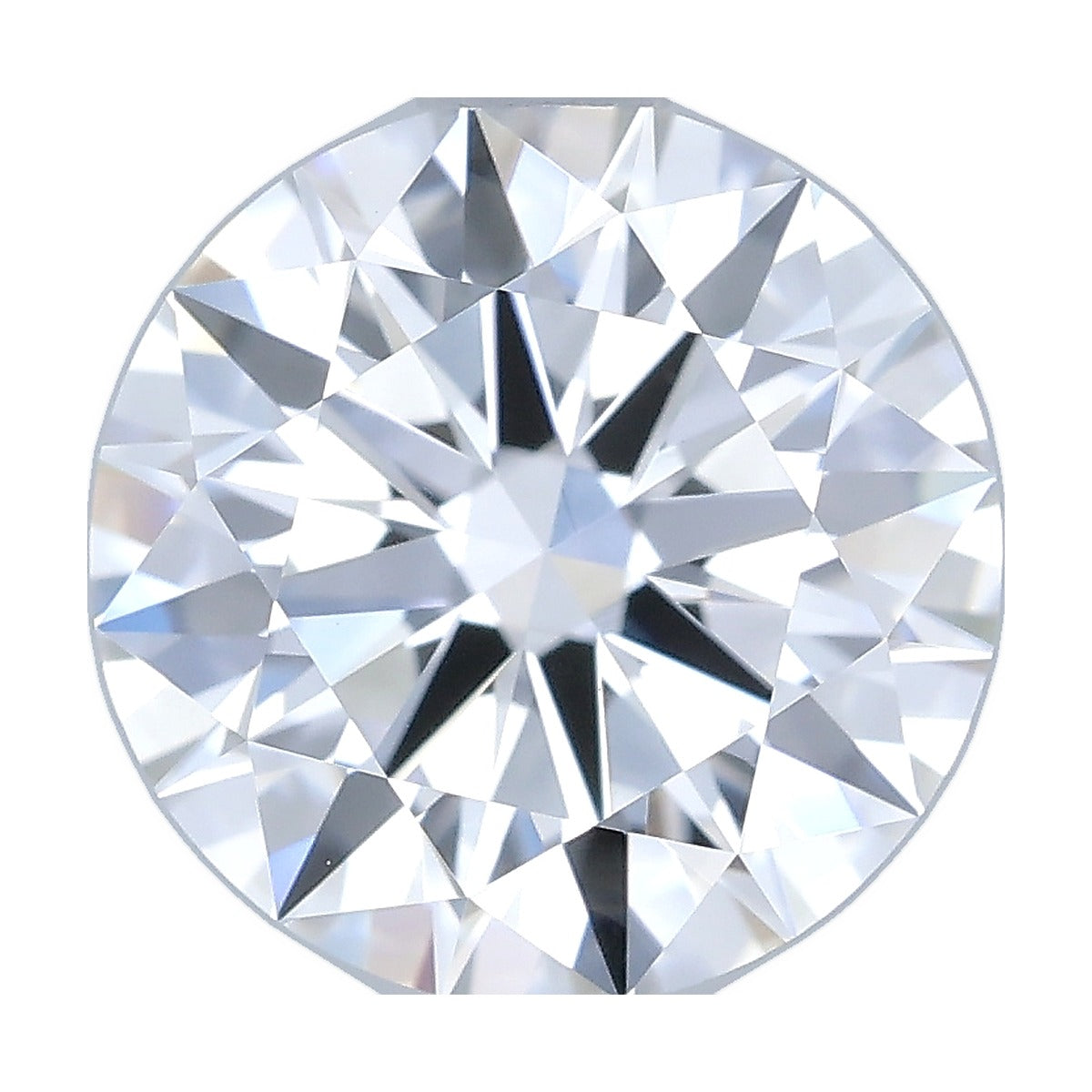 1.54 ct round lab-grown diamond, D color, VVS2 clarity, IGI certified, still from its 360° video
