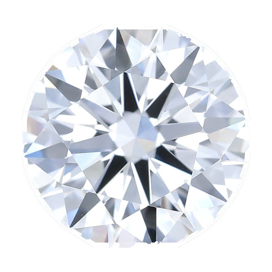 1.54 ct round lab-grown diamond, D color, VVS2 clarity, IGI certified, still from its 360° video