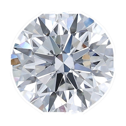 1.54 ct round lab-grown diamond, D color, VVS2 clarity, IGI certified, still from its 360° video