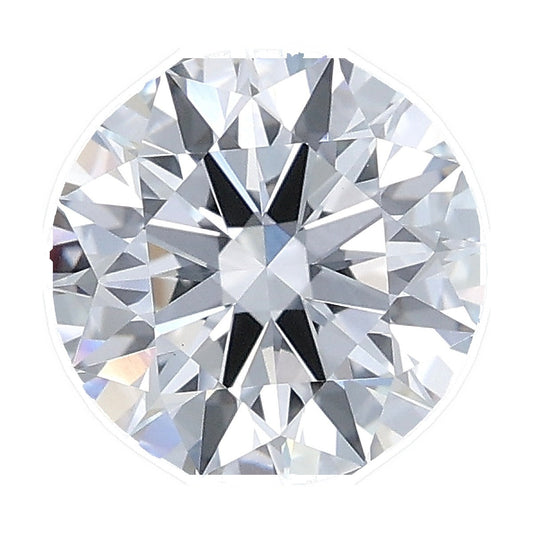 1.54 ct round lab-grown diamond, D color, VVS2 clarity, IGI certified, still from its 360° video