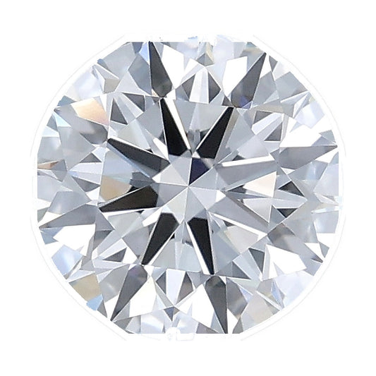 1.54 ct round lab-grown diamond, D color, VVS2 clarity, IGI certified, still from its 360° video