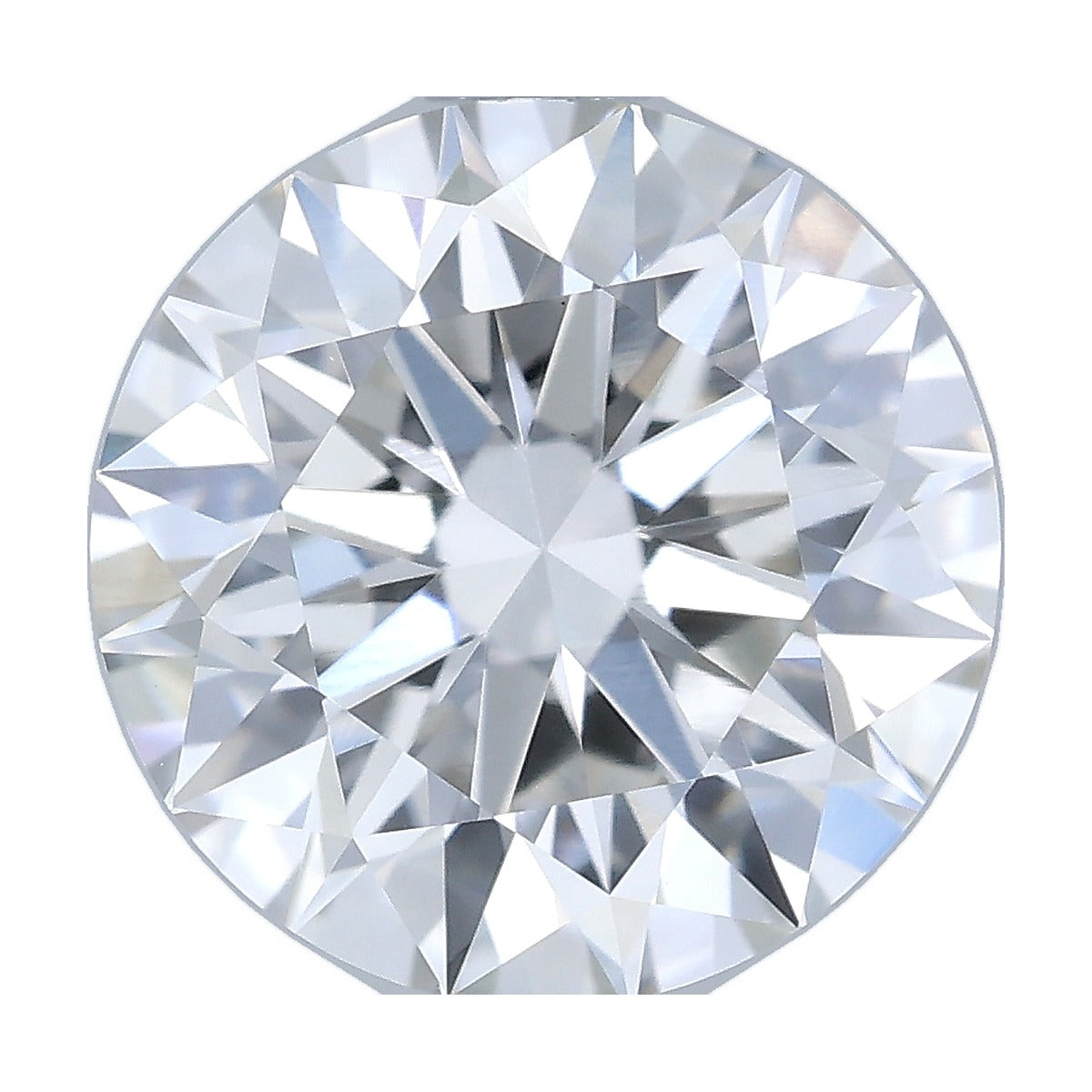 1.54 ct round lab-grown diamond, F color, VVS2 clarity, IGI certified, still from its 360° video