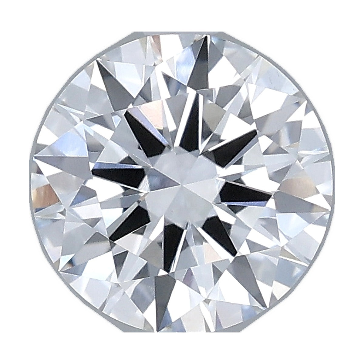 1.55 ct round lab-grown diamond, D color, VS1 clarity, IGI certified, still from its 360° video