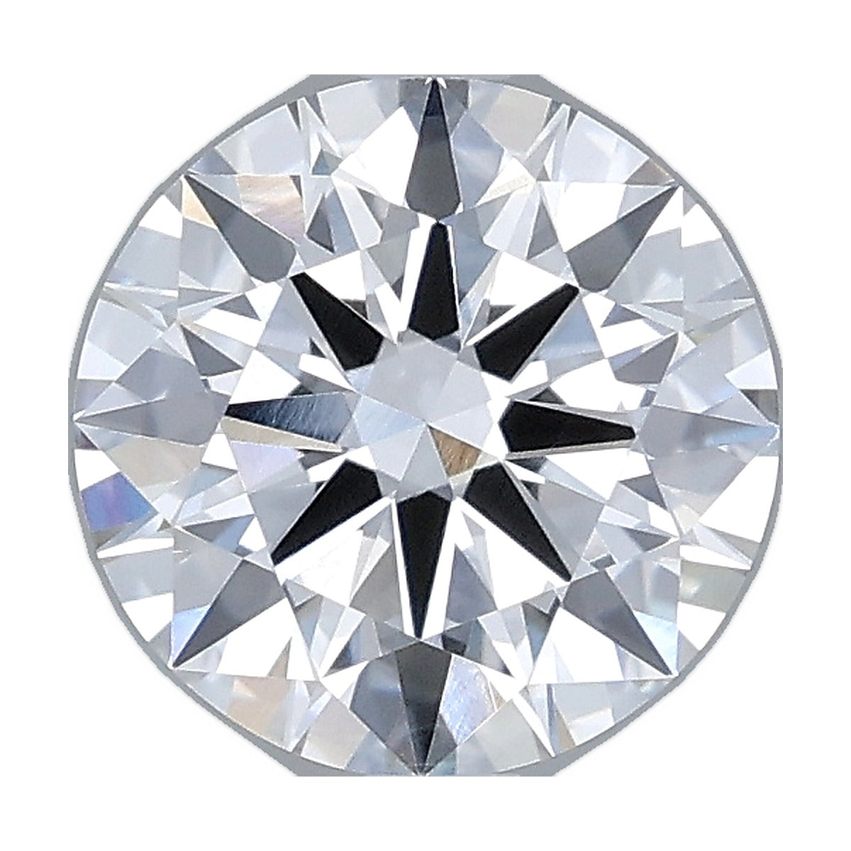1.55 ct round lab-grown diamond, D color, VVS2 clarity, IGI certified, still from its 360° video