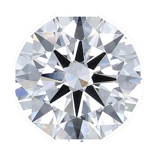 1.55 ct round lab-grown diamond, D color, VVS2 clarity, IGI certified, still from its 360° video