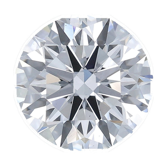 1.55 ct round lab-grown diamond, E color, VS2 clarity, IGI certified, still from its 360° video