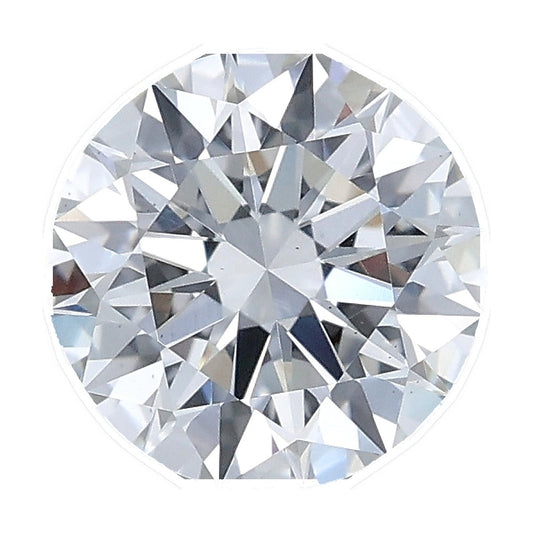 1.55 ct round lab-grown diamond, E color, VS2 clarity, IGI certified, still from its 360° video