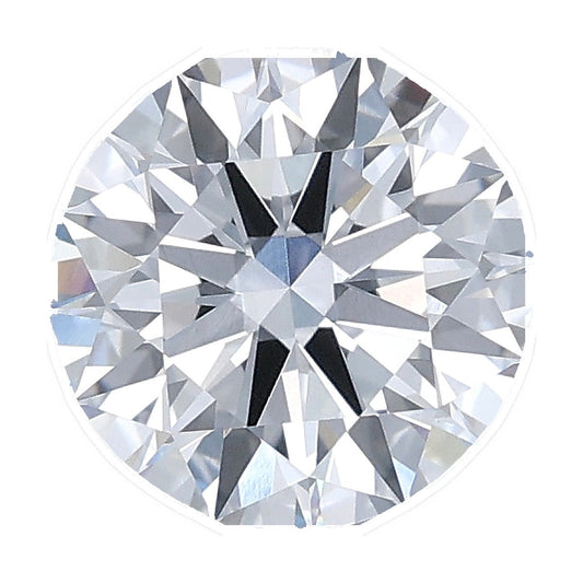 1.56 ct round lab-grown diamond, D color, VVS2 clarity, IGI certified, still from its 360° video